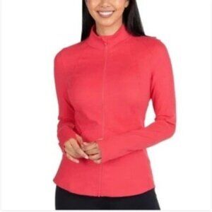 NEW Spyder Active Women's XXL Pink Stretch Full-Zip Yoga Jacket L1139
